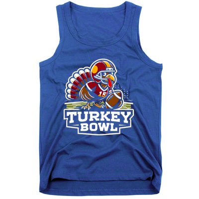 Funny Turkey Bowl American Football Thanksgiving Gift Tank Top