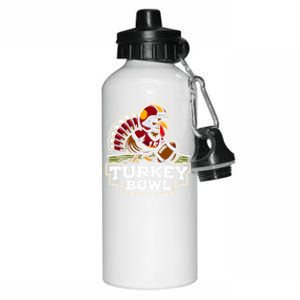 Funny Turkey Bowl American Football Thanksgiving Gift Aluminum Water Bottle