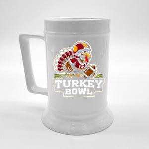 Funny Turkey Bowl American Football Thanksgiving Gift Beer Stein