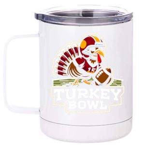 Funny Turkey Bowl American Football Thanksgiving Gift 12 oz Stainless Steel Tumbler Cup