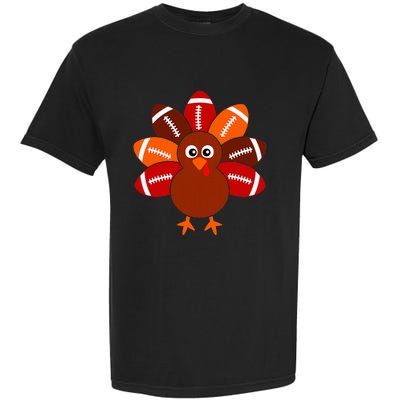 Football Turkey Balls Thanksgiving Garment-Dyed Heavyweight T-Shirt