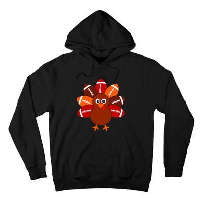 Football Turkey Balls Thanksgiving Tall Hoodie