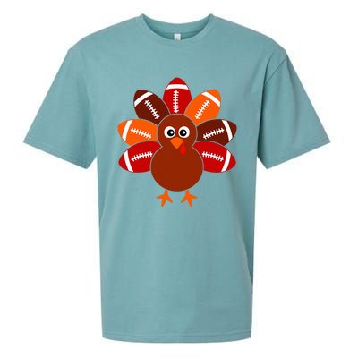 Football Turkey Balls Thanksgiving Sueded Cloud Jersey T-Shirt