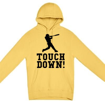 Funny Touchdown Baseball Football Sports Gift Cute Gift Premium Pullover Hoodie