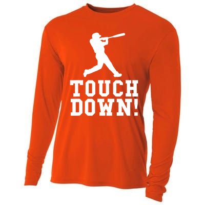 Funny Touchdown Baseball Football Sports Gift Cute Gift Cooling Performance Long Sleeve Crew