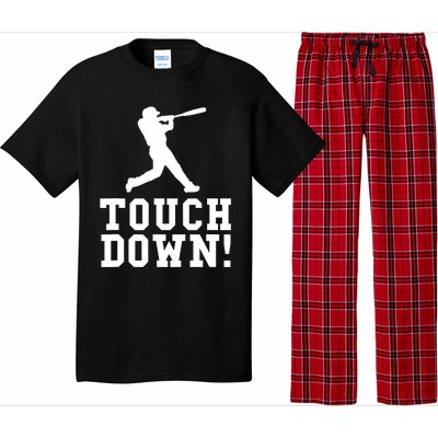 Funny Touchdown Baseball Football Sports Gift Cute Gift Pajama Set