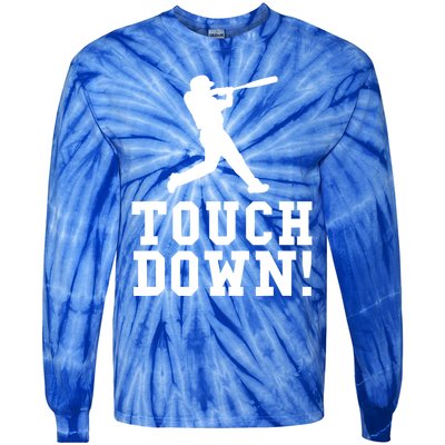 Funny Touchdown Baseball Football Sports Gift Cute Gift Tie-Dye Long Sleeve Shirt