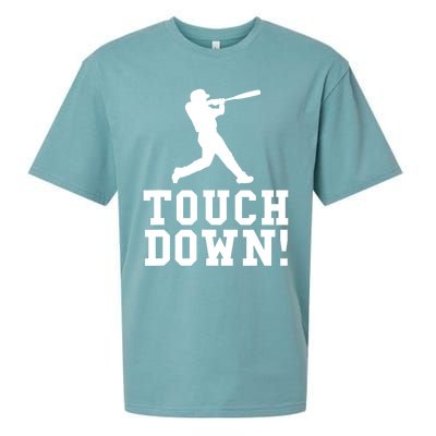 Funny Touchdown Baseball Football Sports Gift Cute Gift Sueded Cloud Jersey T-Shirt