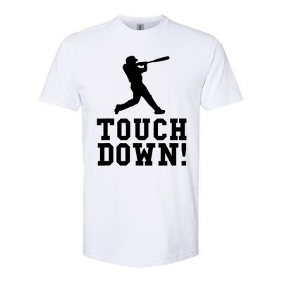 Funny Touchdown Baseball Football Sports Gift Cute Gift Softstyle CVC T-Shirt