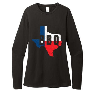 Funny Texas BBQ Grilling Or Smoking Meat Womens CVC Long Sleeve Shirt