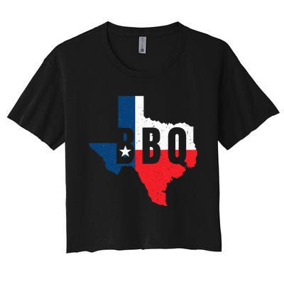 Funny Texas BBQ Grilling Or Smoking Meat Women's Crop Top Tee