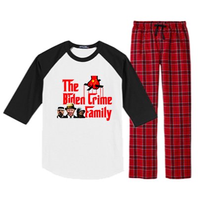 Funny The Biden Crime Family Anti Biden Liberals Democrats Raglan Sleeve Pajama Set