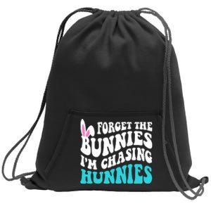 Forget The Bunnies Im Chasing Hunnies Funny Easter Sweatshirt Cinch Pack Bag