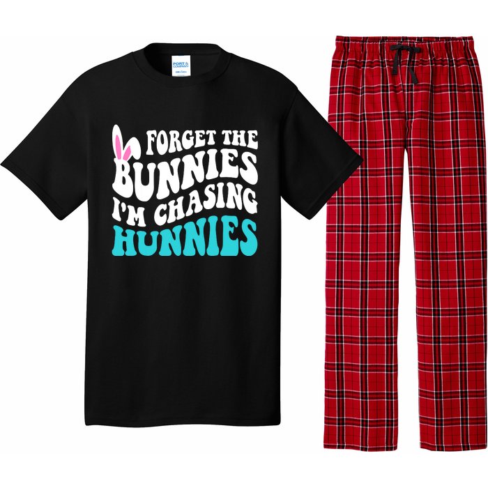 Forget The Bunnies Im Chasing Hunnies Funny Easter Pajama Set