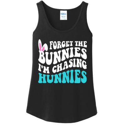 Forget The Bunnies Im Chasing Hunnies Funny Easter Ladies Essential Tank