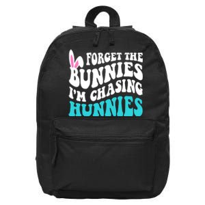 Forget The Bunnies Im Chasing Hunnies Funny Easter 16 in Basic Backpack