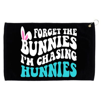 Forget The Bunnies Im Chasing Hunnies Funny Easter Grommeted Golf Towel