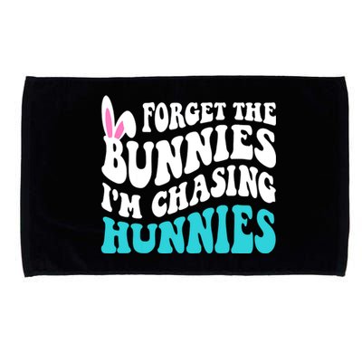 Forget The Bunnies Im Chasing Hunnies Funny Easter Microfiber Hand Towel