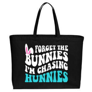 Forget The Bunnies Im Chasing Hunnies Funny Easter Cotton Canvas Jumbo Tote