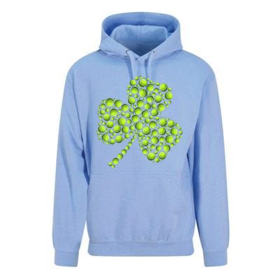 Funny Tennis Ball Shamrock Leaf St Patrick's Day Gift Unisex Surf Hoodie