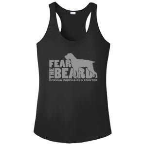 Fear The Beard Ger Wirehaired Pointer Gift Ladies PosiCharge Competitor Racerback Tank