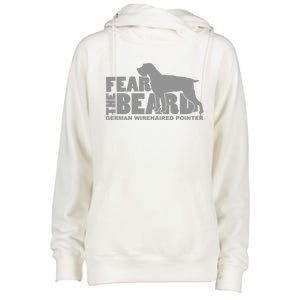 Fear The Beard Ger Wirehaired Pointer Gift Womens Funnel Neck Pullover Hood