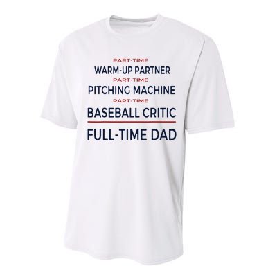 Full Time Baseball Dad Baseball Dad With Balls Ballers Daddy Performance Sprint T-Shirt