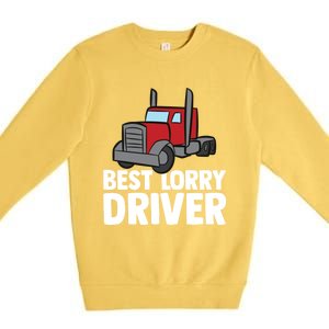 Funny Trucker Big Rig Semi Trailer Truck Driver Lorry Cute Gift Premium Crewneck Sweatshirt