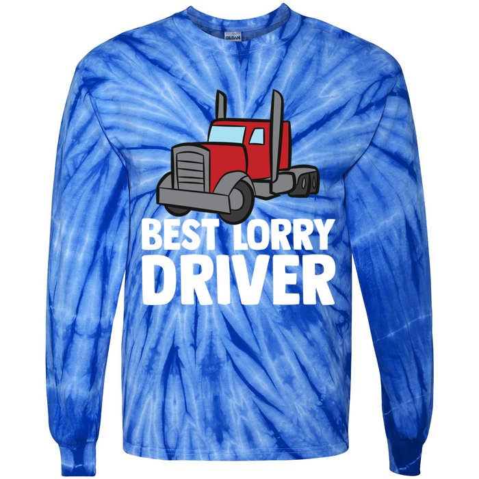 Funny Trucker Big Rig Semi Trailer Truck Driver Lorry Cute Gift Tie-Dye Long Sleeve Shirt