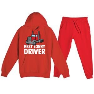 Funny Trucker Big Rig Semi Trailer Truck Driver Lorry Cute Gift Premium Hooded Sweatsuit Set