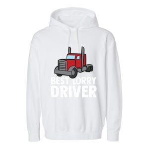 Funny Trucker Big Rig Semi Trailer Truck Driver Lorry Cute Gift Garment-Dyed Fleece Hoodie