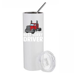 Funny Trucker Big Rig Semi Trailer Truck Driver Lorry Cute Gift Stainless Steel Tumbler