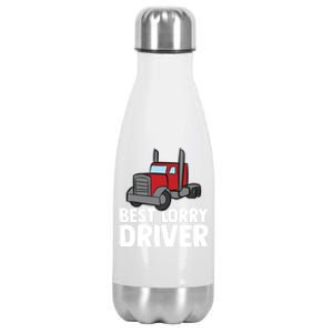 Funny Trucker Big Rig Semi Trailer Truck Driver Lorry Cute Gift Stainless Steel Insulated Water Bottle