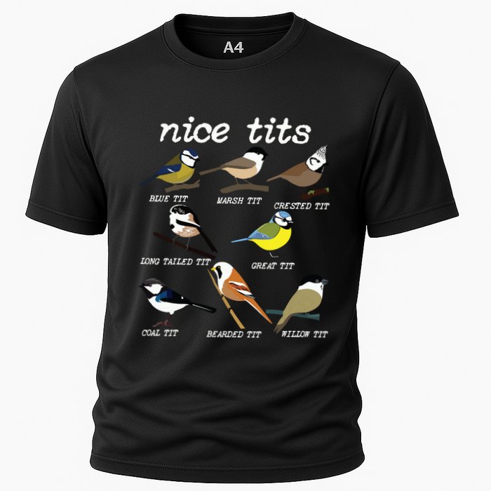 Funny Tit Birds Birdwatcher Cooling Performance Crew T-Shirt