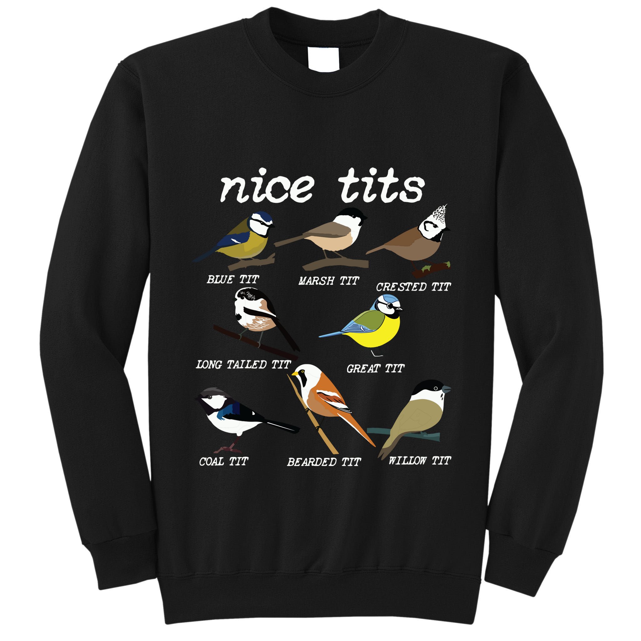 Funny Tit Birds Birdwatcher Tall Sweatshirt