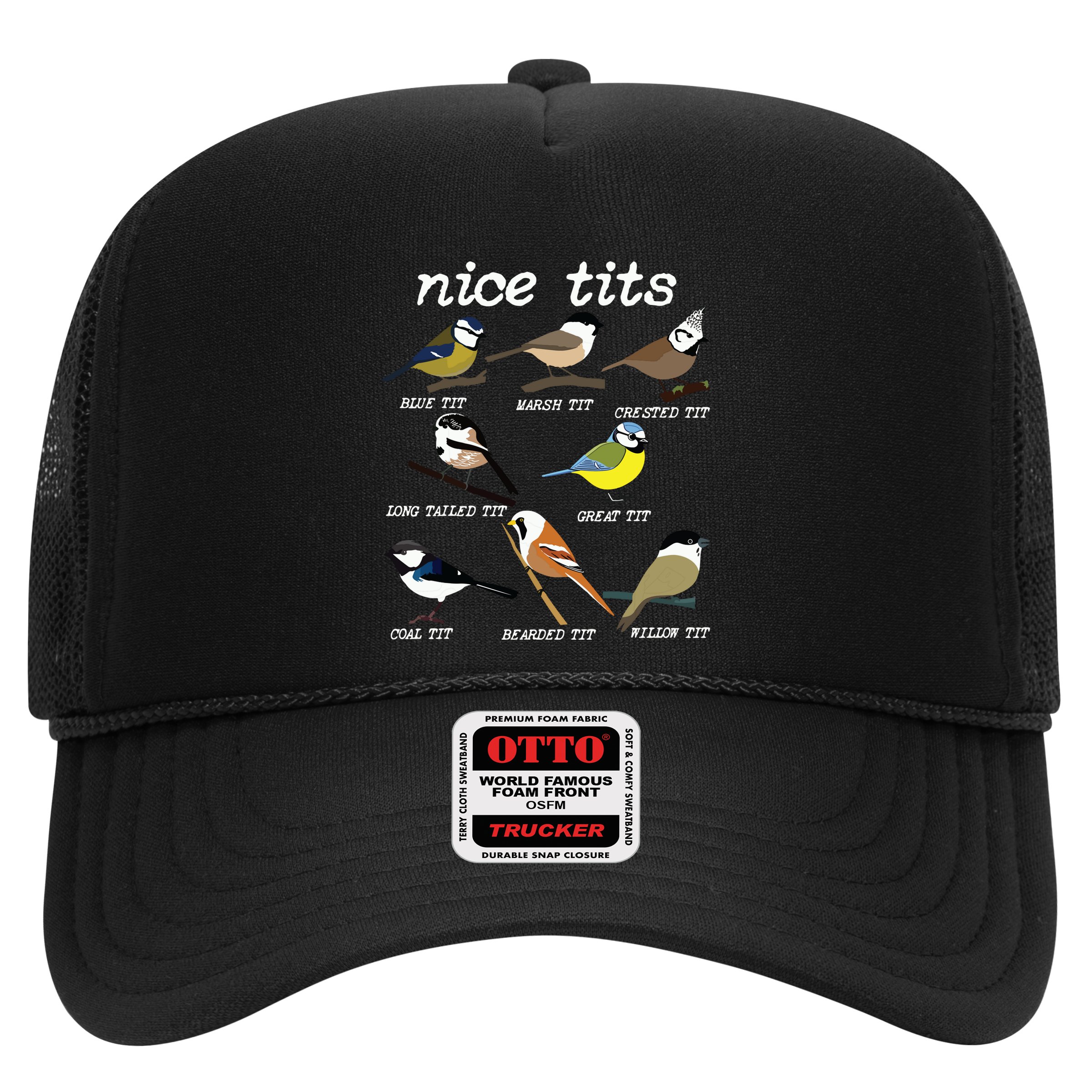 Funny Tit Birds Birdwatcher Hat