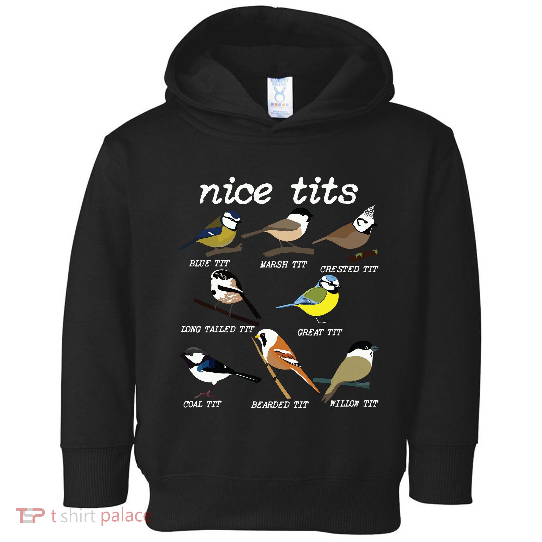 Funny Tit Birds Birdwatcher Toddler Hoodie