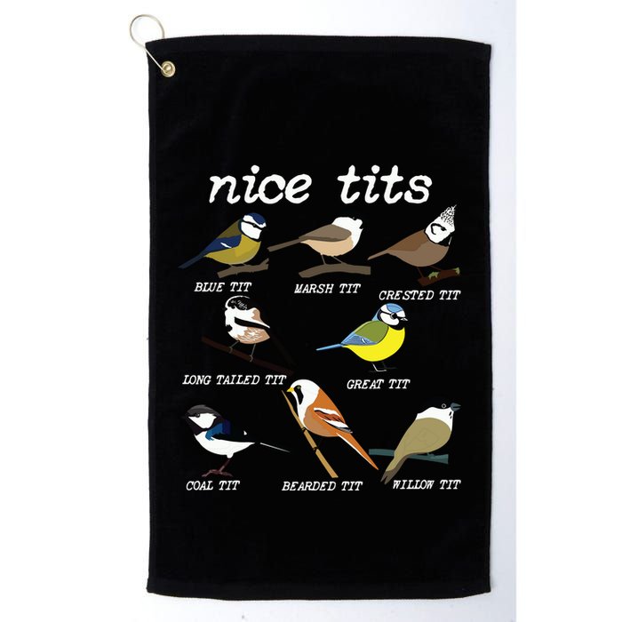 Funny Tit Birds Birdwatcher Golf Towel