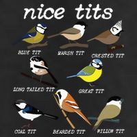 Funny Tit Birds Birdwatcher Golf Towel