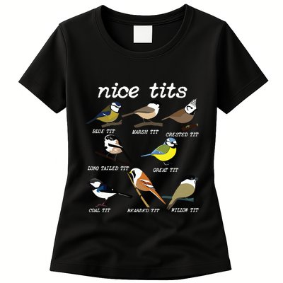 Funny Tit Birds Birdwatcher Womens T-Shirt
