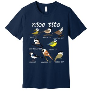 Funny Tit Birds Birdwatcher Premium T-Shirt