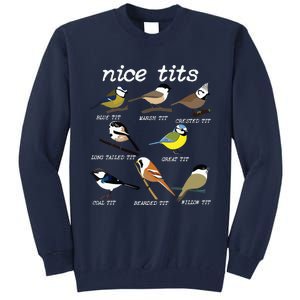 Funny Tit Birds Birdwatcher Tall Sweatshirt