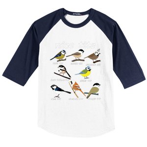 Funny Tit Birds Birdwatcher Baseball Sleeve Shirt