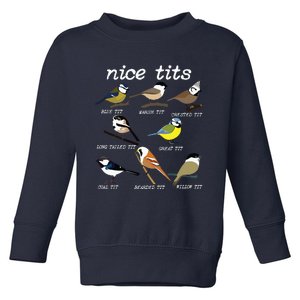 Funny Tit Birds Birdwatcher Toddler Sweatshirt