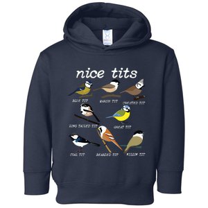 Funny Tit Birds Birdwatcher Toddler Hoodie