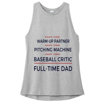 Full Time Baseball Dad Baseball Dad With Balls Ballers Daddy Ladies PosiCharge Tri-Blend Wicking Tank