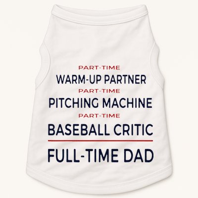 Full Time Baseball Dad Baseball Dad With Balls Ballers Daddy Doggie Tank