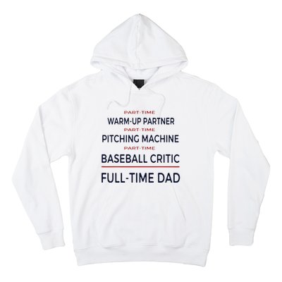 Full Time Baseball Dad Baseball Dad With Balls Ballers Daddy Hoodie