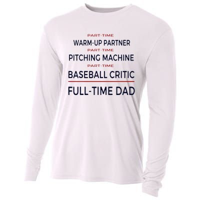 Full Time Baseball Dad Baseball Dad With Balls Ballers Daddy Cooling Performance Long Sleeve Crew