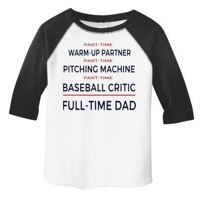 Full Time Baseball Dad Baseball Dad With Balls Ballers Daddy Toddler Fine Jersey T-Shirt